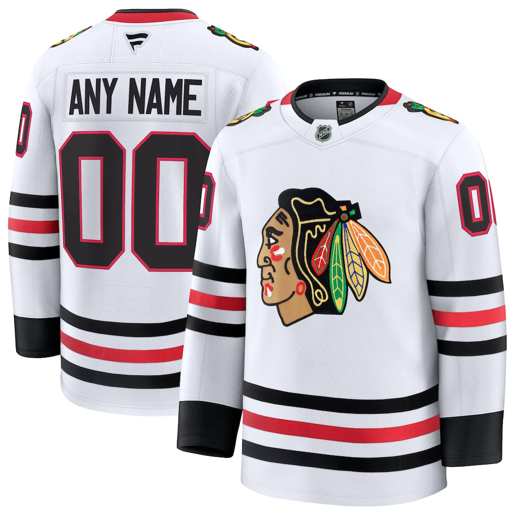 Chicago Blackhawks  Away Premium Custom Jersey - White