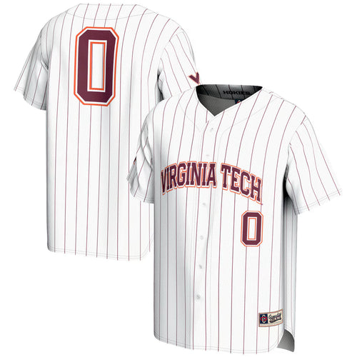 #0 Virginia Tech Hokies GameDay Greats Lightweight Baseball Fashion Jersey - White