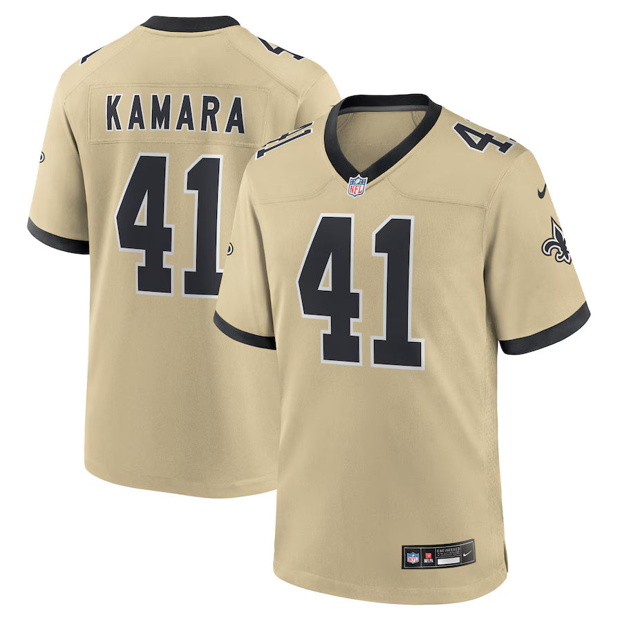 Alvin Kamara New Orleans Saints Gameday Golds Alternate Game Player Jersey - Gold