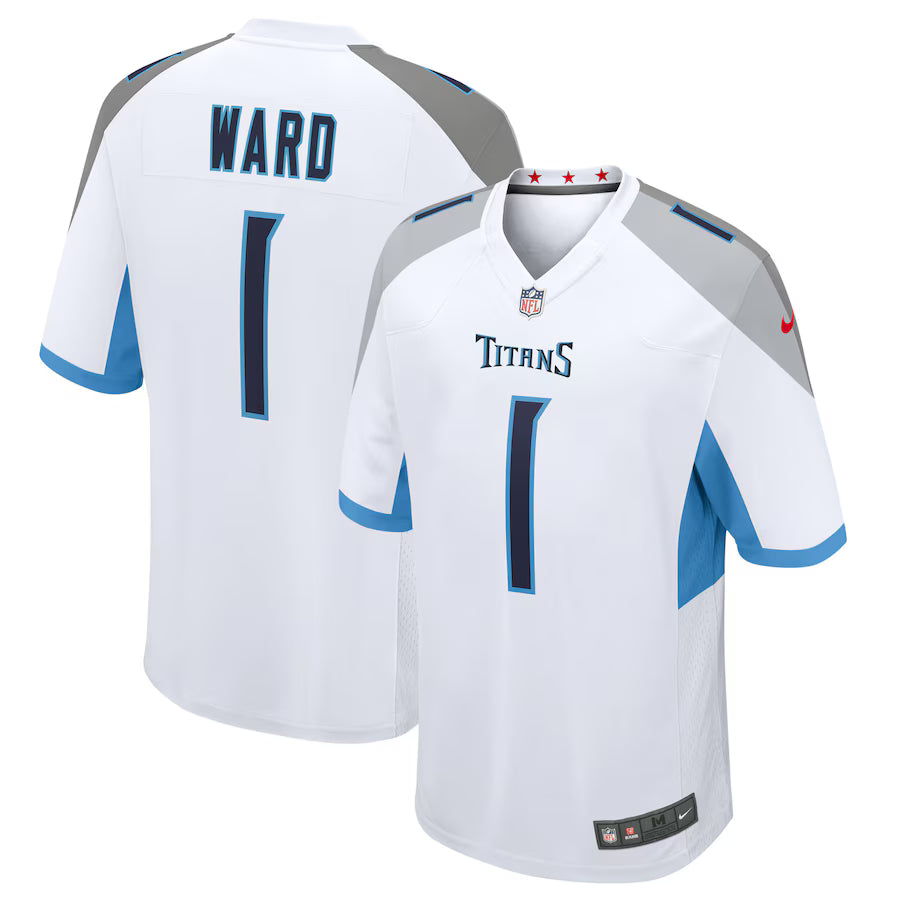 Cameron Ward Tennessee Titans 2025  Draft First Round Pick Game Jersey - White