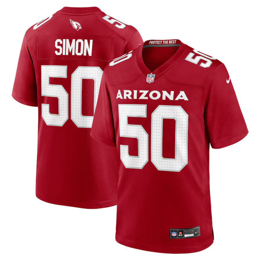 Cody Simon Arizona Cardinals Team Game Jersey - Cardinal
