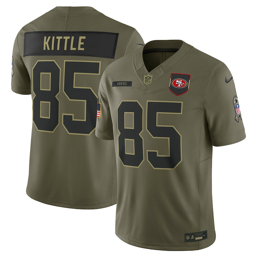 George Kittle San Francisco 49ers  2025 Salute to Service Limited Jersey - Olive