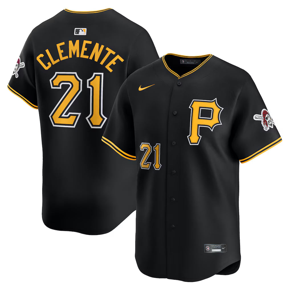 Roberto Clemente Pittsburgh Pirates Alternate Limited Jersey – Black