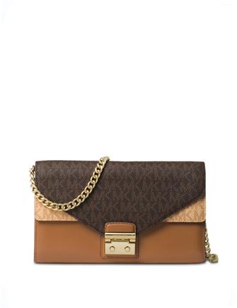 Michael Michael Kors Medium Signature Envelope Wallet On a Chain