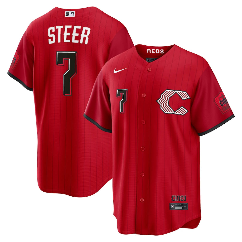 Cincinnati Reds City Connect Baseball Jersey – Red Fan Edition