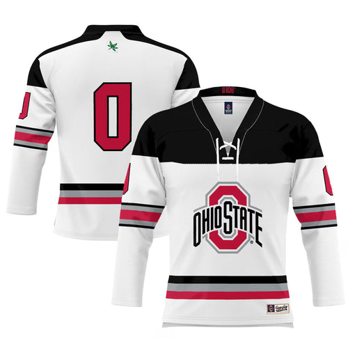 #0 Ohio State Buckeyes GameDay Greats Hockey Jersey - White