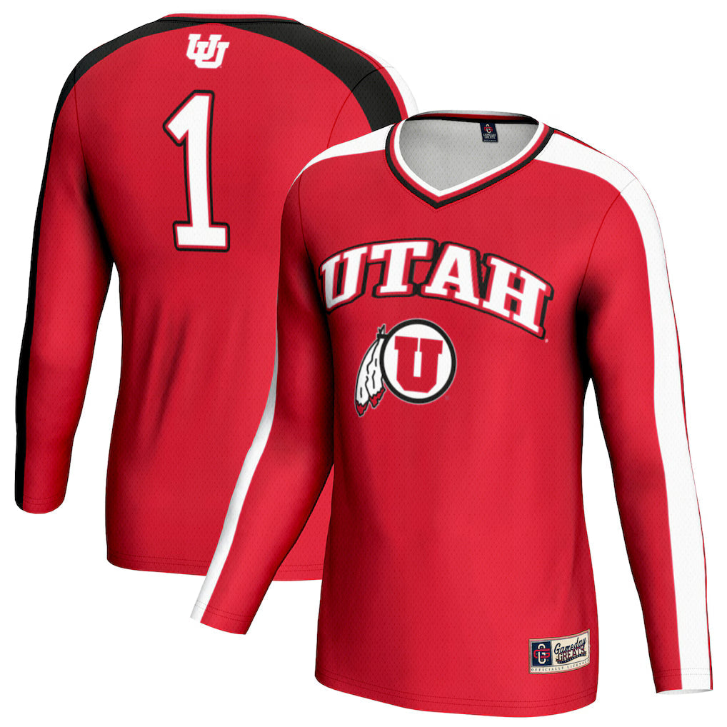 Utah Utes GameDay Greats  #1 Lightweight Volleyball Fashion Jersey - Red