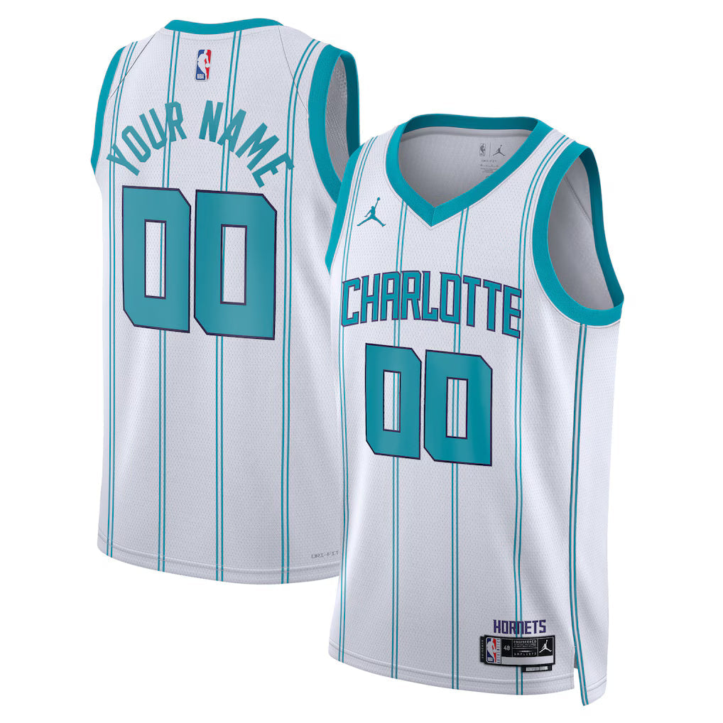 Charlotte Hornets Swingman Custom Jersey White - Association Edition